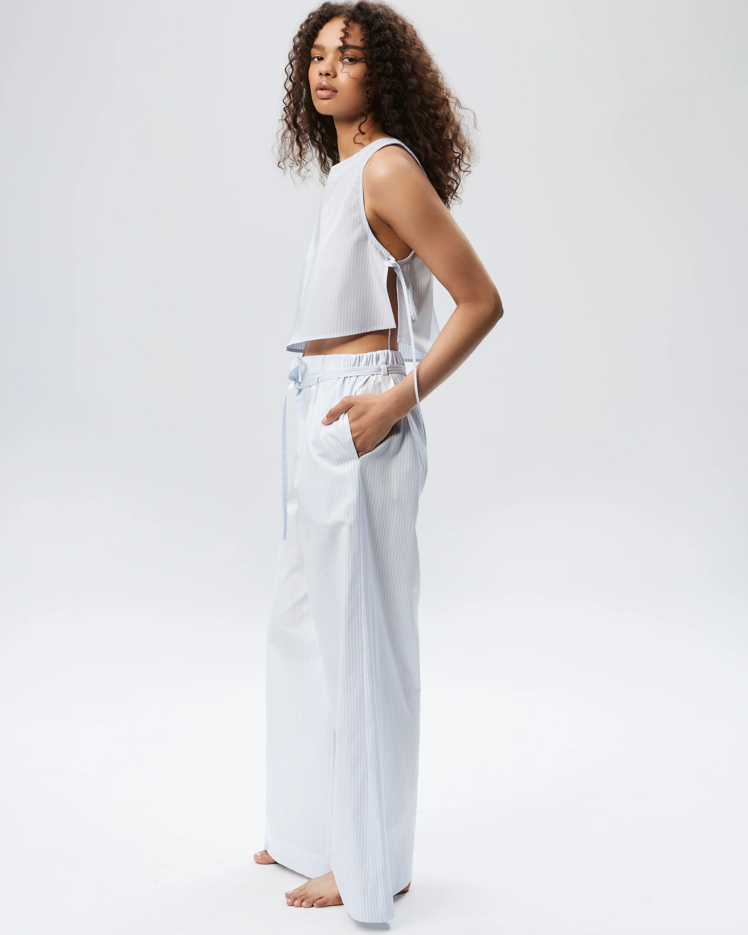 The Golden Hour Pant - Cloud Stripe - Image 4
