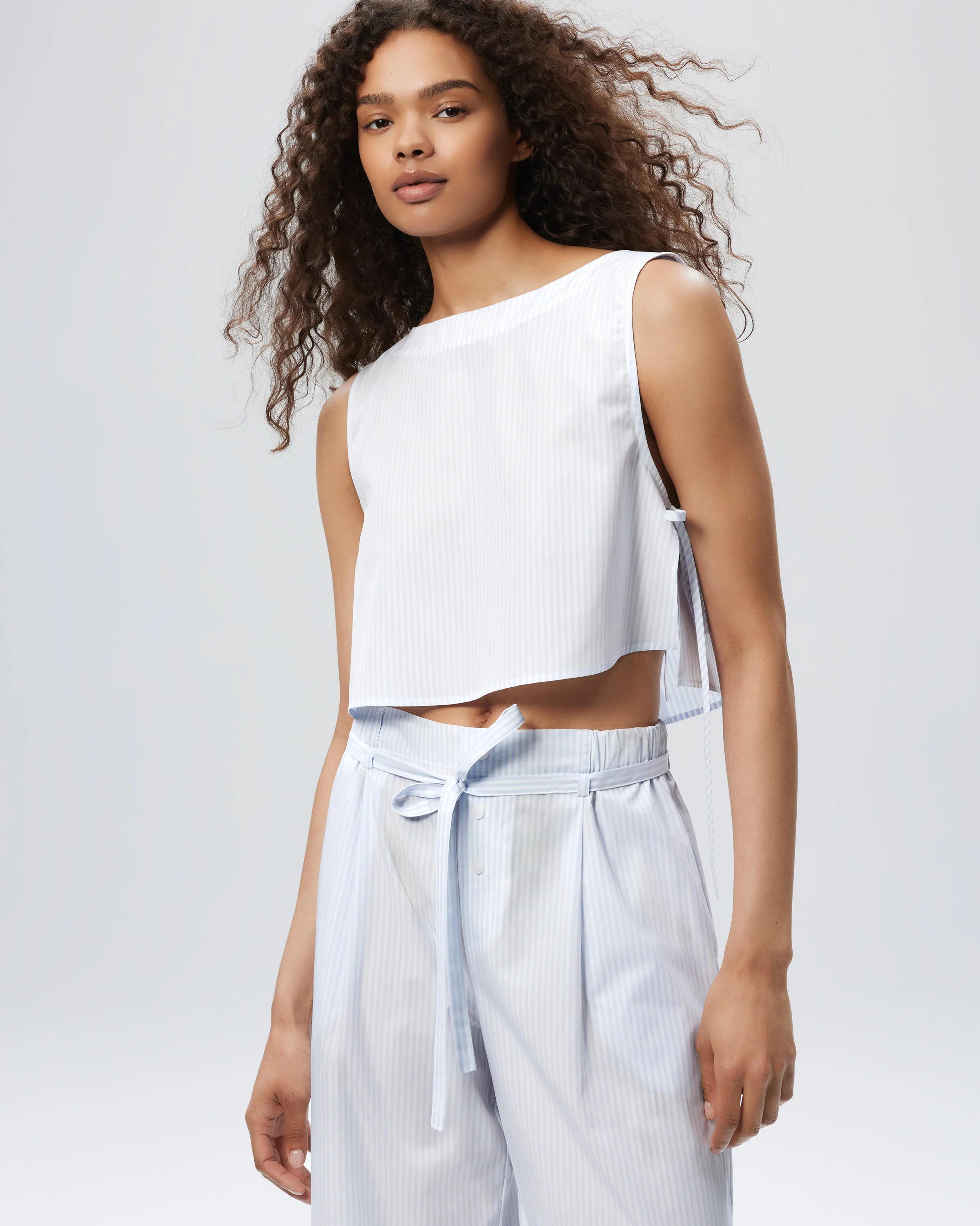 The Nightcap Top - Cloud Stripe - Image 2