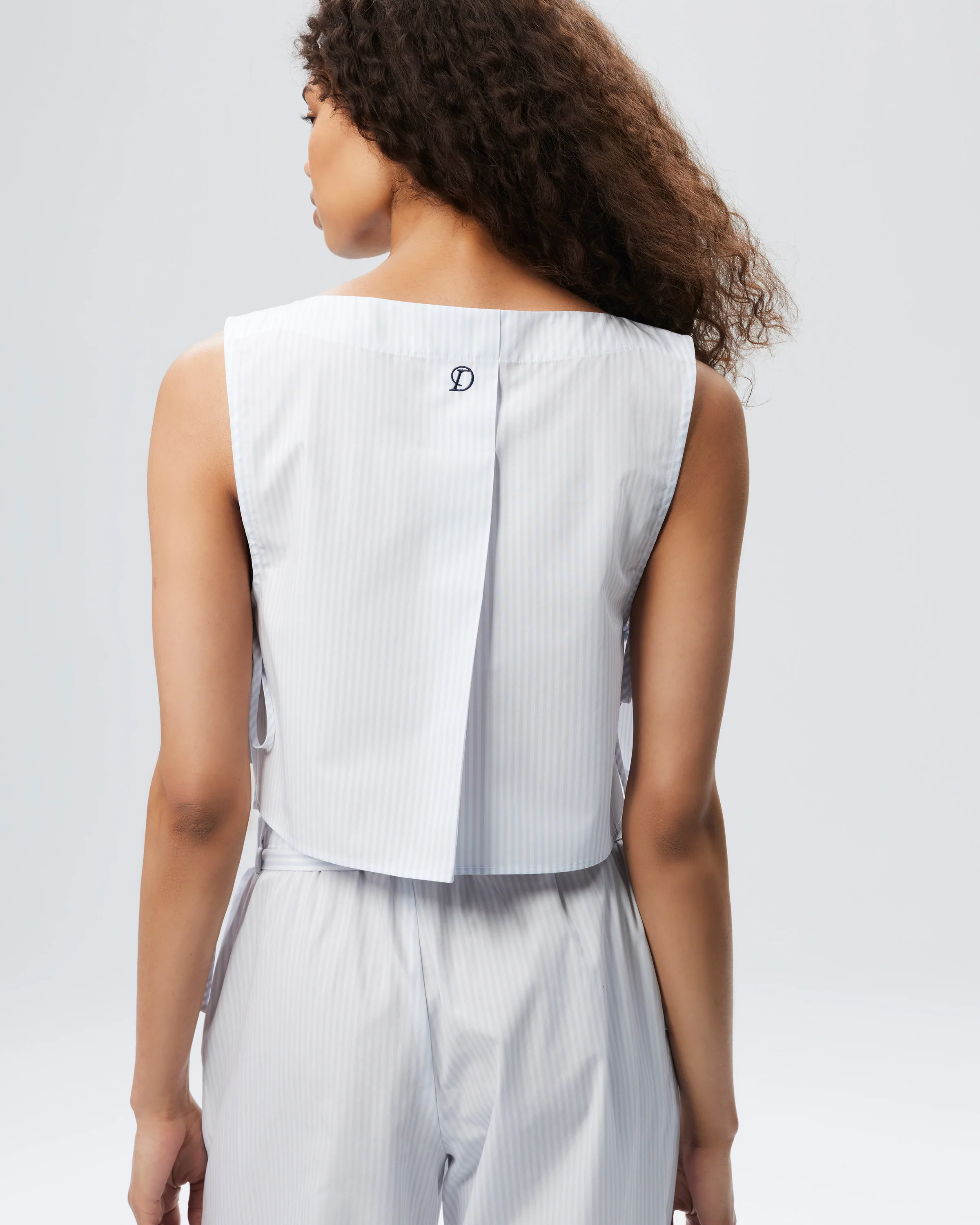 The Nightcap Top - Cloud Stripe - Image 5