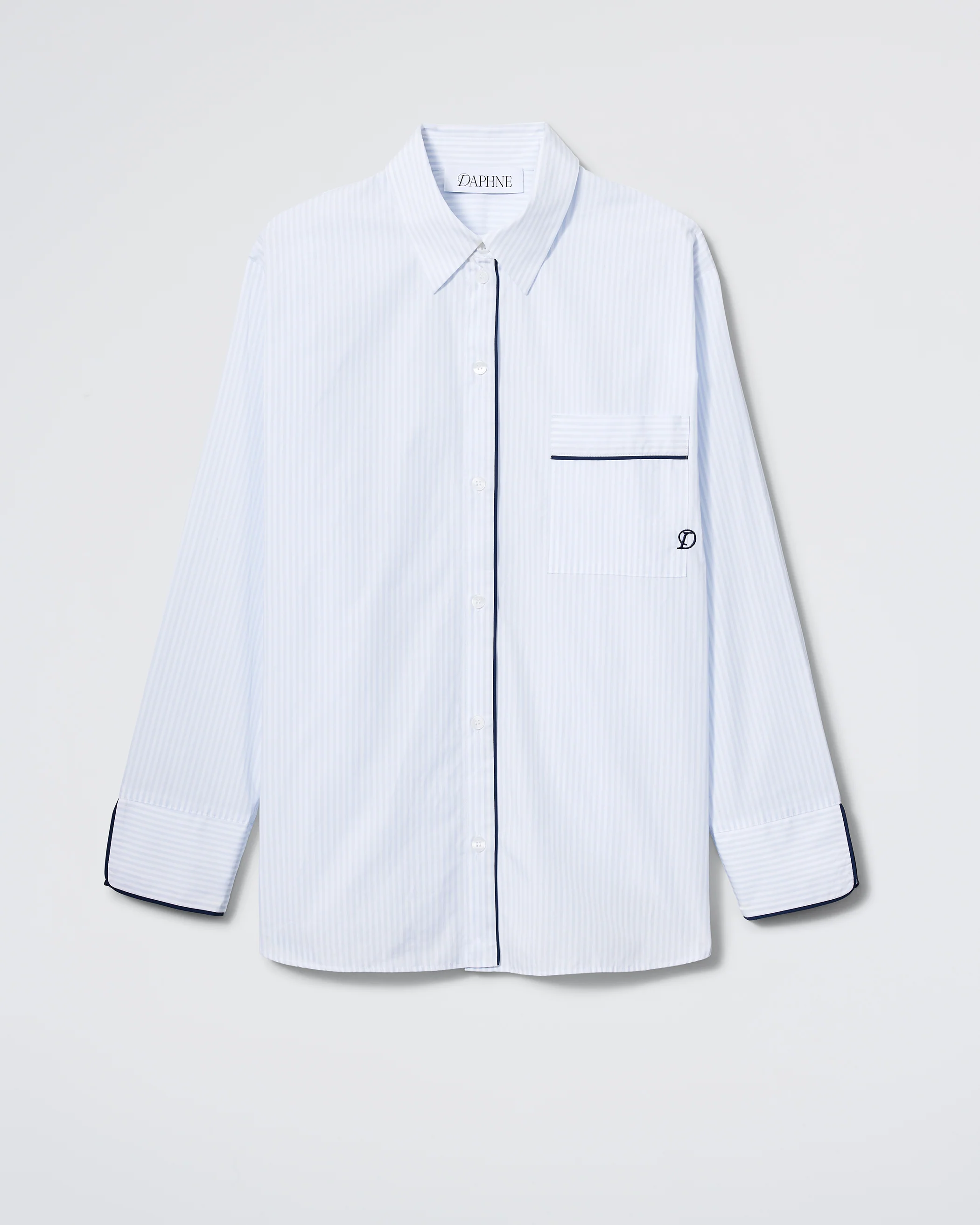 The Overnight Shirt - Cloud Stripe