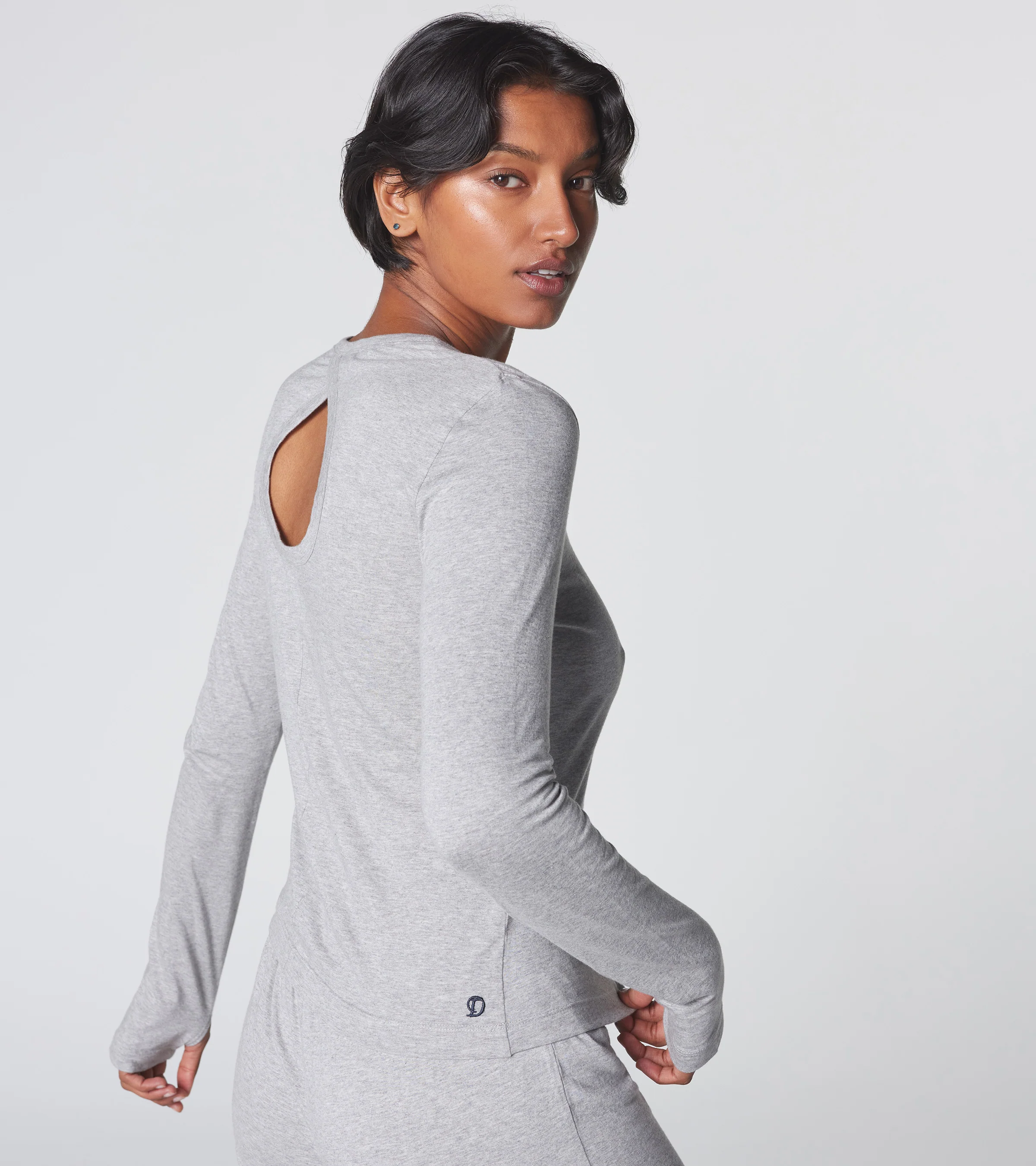 The Room Key Long Sleeve - Grey Melange - Image 3
