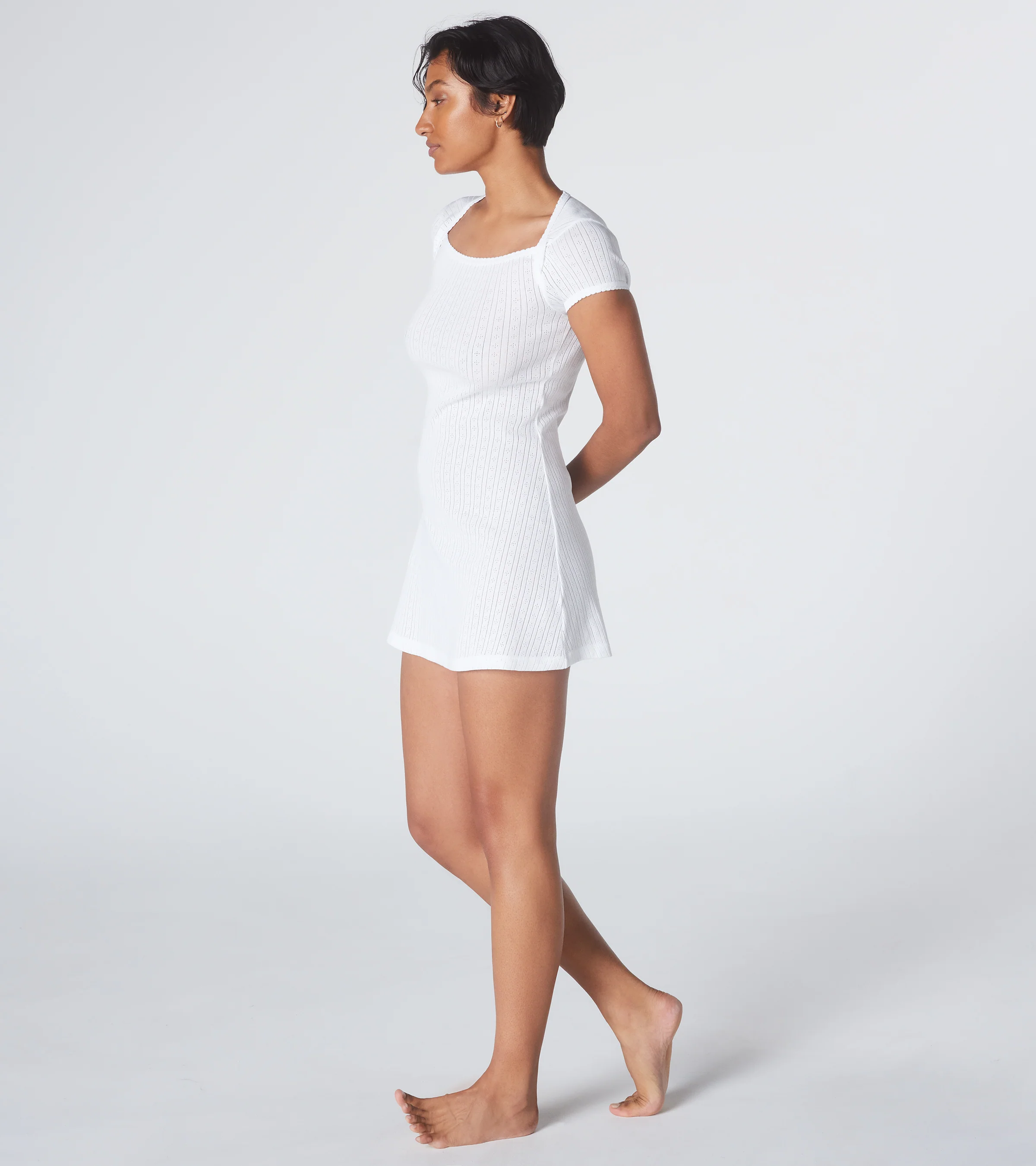 The Snooze Mini Dress - White - Image 4